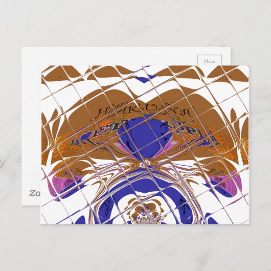 Briefkaart horizontale Sjabloon (Voorkant / Achterkant)