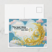 Briefkaart Houd vast aan de liefde (Voorkant / Achterkant)