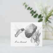 Briefkaart Hummingbird & Morning Glory Ik ben verh (Staand voorkant)