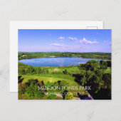 Briefkaart - Hundred Acre Pond bij Mendon (Voorkant / Achterkant)