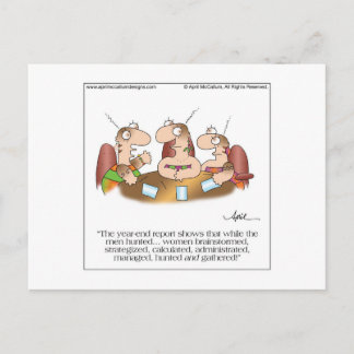 Briefkaart HUNTERS & GATHERERS tegen April McCallu