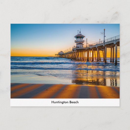 Briefkaart Huntington Beach Pier (Voorkant)