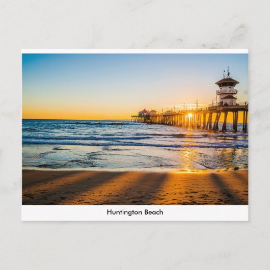 Briefkaart Huntington Beach Pier (Voorkant)