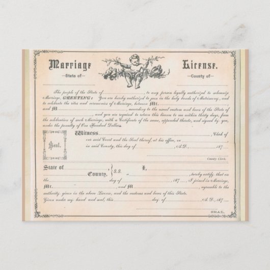 Briefkaart huwelijksgoederenrecht (Voorkant)