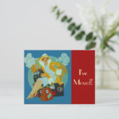 Briefkaart Ik heb bagage verpakt (Staand voorkant)