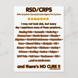 BRIEFKAART...ik kan er niet ziek uitzien...RSD/CRP Briefkaart