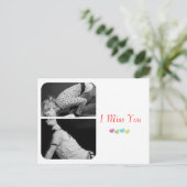 briefkaart "Ik Miss You" (Staand voorkant)