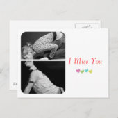 briefkaart "Ik Miss You" (Voorkant / Achterkant)