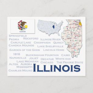 Briefkaart "Illinois"