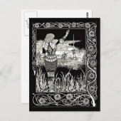 Briefkaart- illustratie-Aubrey Beardsley 34 Briefkaart (Voorkant / Achterkant)