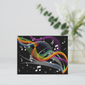 Briefkaart Illustratie muziek (Staand voorkant)