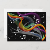 Briefkaart Illustratie muziek (Voorkant / Achterkant)