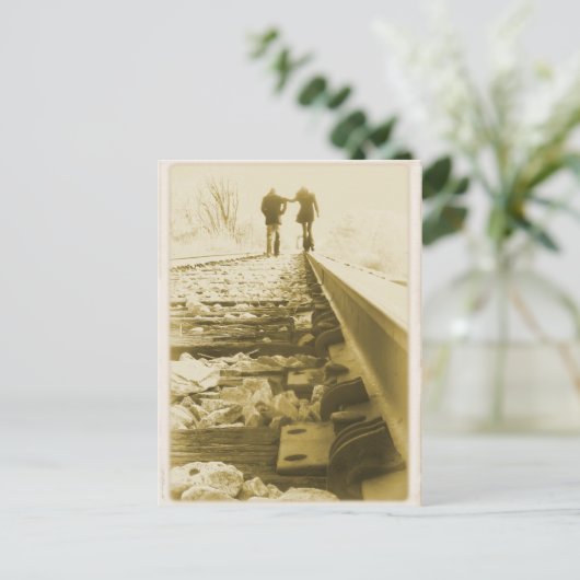 Briefkaart in de toekomst samen (Staand voorkant)