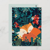 Briefkaart in het najaar van Fox (Voorkant / Achterkant)