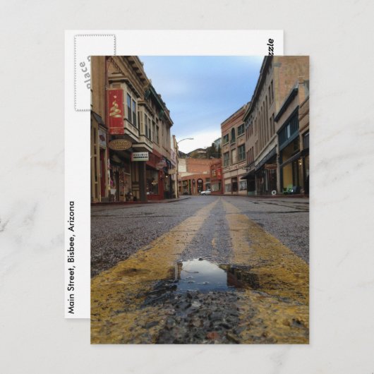 Briefkaart in Main Street Bisbee (Voorkant / Achterkant)