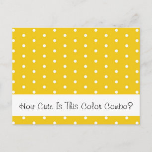 Briefkaart in Mustard en White