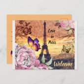 Briefkaart in Parijs (Voorkant / Achterkant)