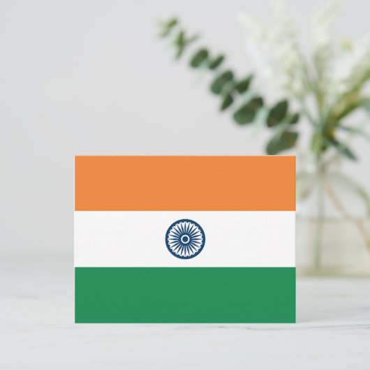 Briefkaart Indiase vlag (Staand voorkant)