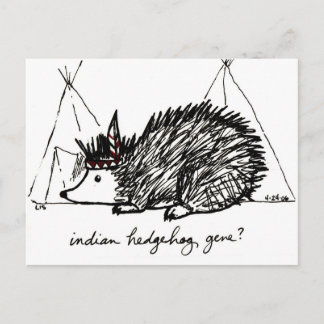 Briefkaart Indische egel