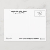 Briefkaart / Internationaal ruimtestation (Achterkant)