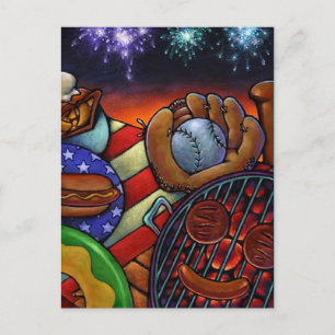 BRIEFKAART INVITATION Summer Grilling 4 juli PC