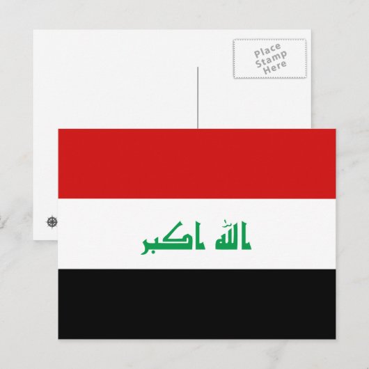 Briefkaart Irak-vlag (Voorkant / Achterkant)