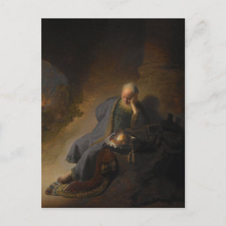 Briefkaart Jeremiah Jerusalem Rembrandt
