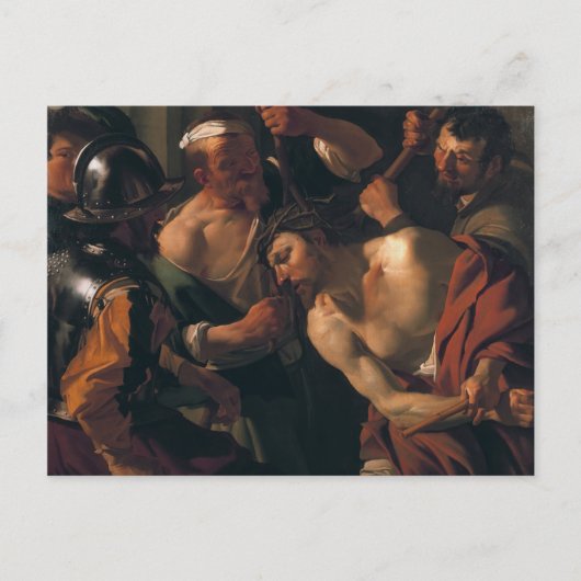 Briefkaart Jezus Christus w. de doornenkroon (Voorkant)