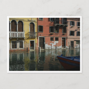 Briefkaart - Kanaal in Venetië, Italië