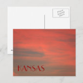 Briefkaart KANSAS Red Sky (Voorkant / Achterkant)