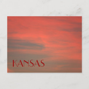 Briefkaart KANSAS Red Sky