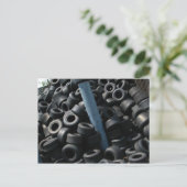 Briefkaart Kart Tires (Staand voorkant)