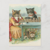  Briefkaart "Kat Familie" (Voorkant)