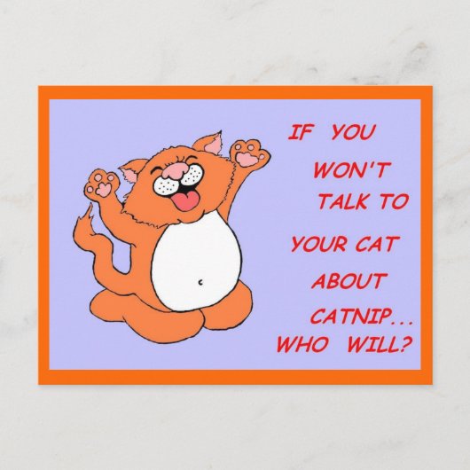 Briefkaart Kat van de vangst (Voorkant)