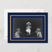 Briefkaart  Katten en Doll Skipping (Voorkant / Achterkant)