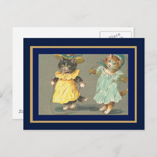 Briefkaart Katten Overslaan (Voorkant / Achterkant)