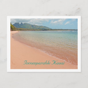 BRIEFKAART, KAUAI STRAND / BERGEN OP DE ACHTERGRON BRIEFKAART