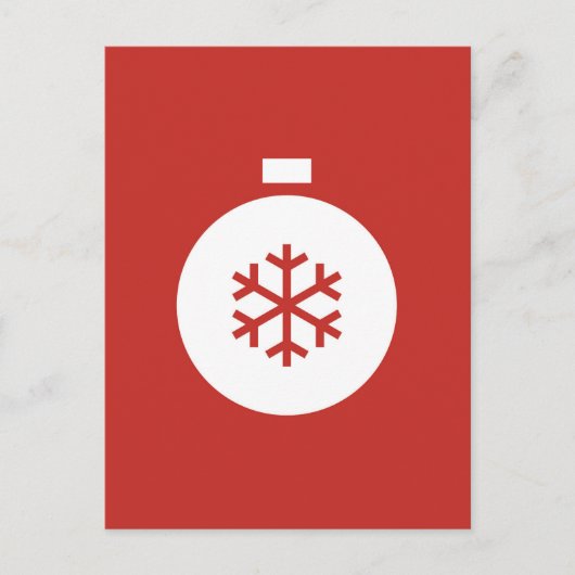 Briefkaart kerstbal (Voorkant)