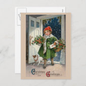 briefkaart "Kerstboodschappen" (Voorkant / Achterkant)