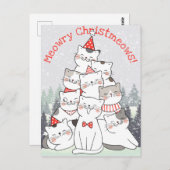 Briefkaart kerstkatten (Voorkant / Achterkant)