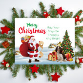 Briefkaart kerstmis Welsh Springer Spaniel