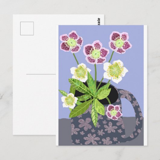 Briefkaart kerstRoos (Voorkant / Achterkant)