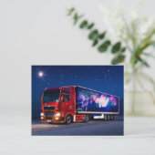 Briefkaart kersttruck (Staand voorkant)