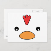 Briefkaart kippen (Voorkant / Achterkant)