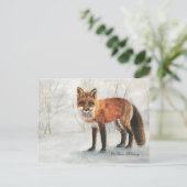 briefkaart "Kitsune" (Fox) (Staand voorkant)