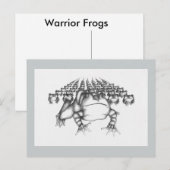 briefkaart "Kleine Wereld" Warrior Kikkers (Voorkant / Achterkant)