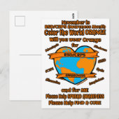 BRIEFKAART... Kleur het Sinaasappel van de Wereld. Briefkaart (Voorkant / Achterkant)