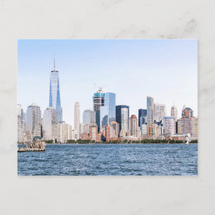 Briefkaart Kleurschets onderaan Manhattan