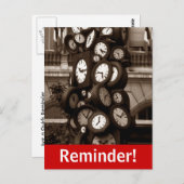 Briefkaart klokken Tijd Visual Appointherinnering (Voorkant / Achterkant)