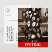 Briefkaart klokken Tijdstip Benoeming Herinnering (Voorkant / Achterkant)